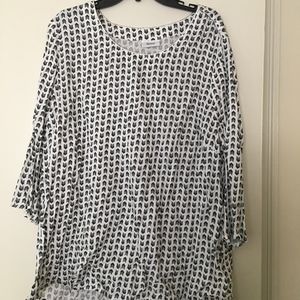 Black and White Blouse